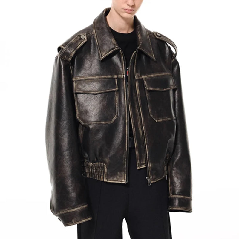Men's Oversized Leather Jacket – Goth N' Rock