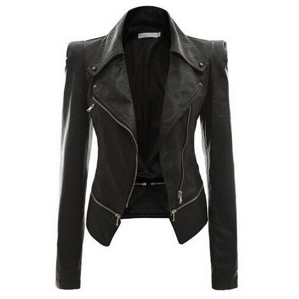 Gothic Leather Jacket Faux Leather Jackets – Goth N' Rock