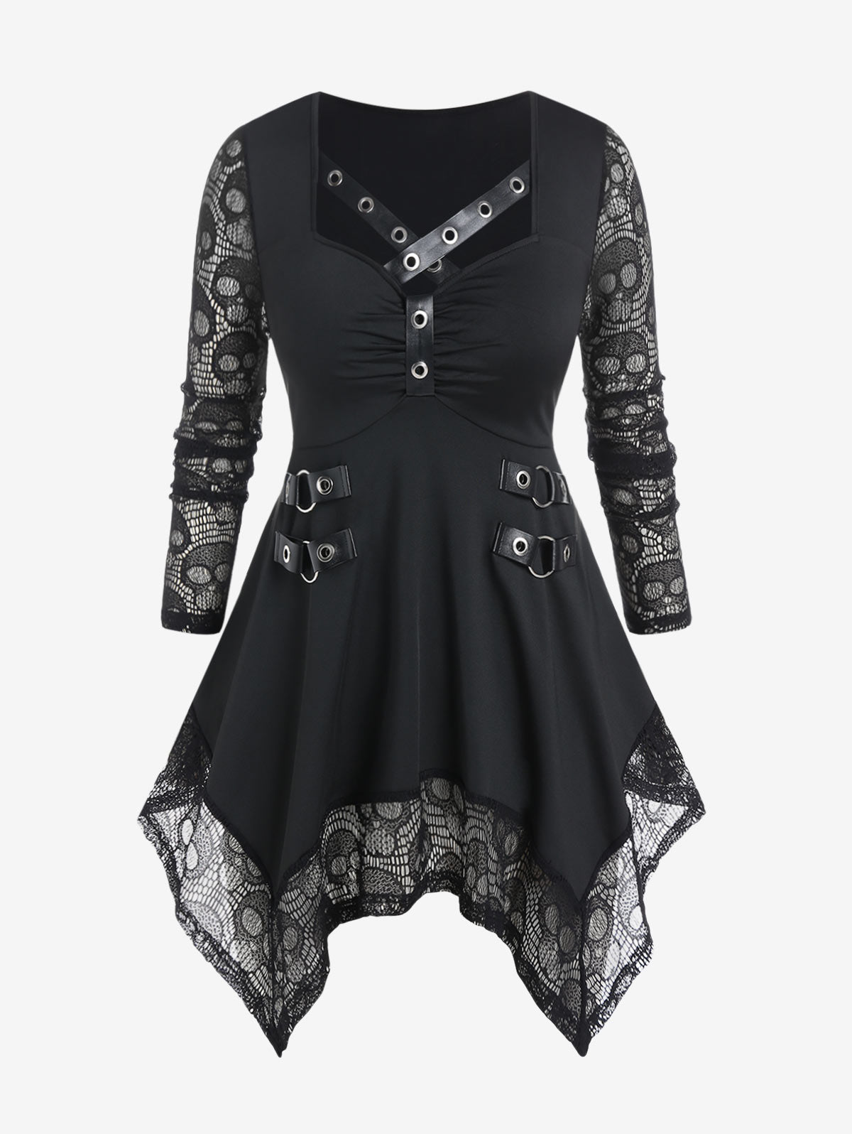 chinese dress ladies Gothic Skull Dress – Goth N' Rock