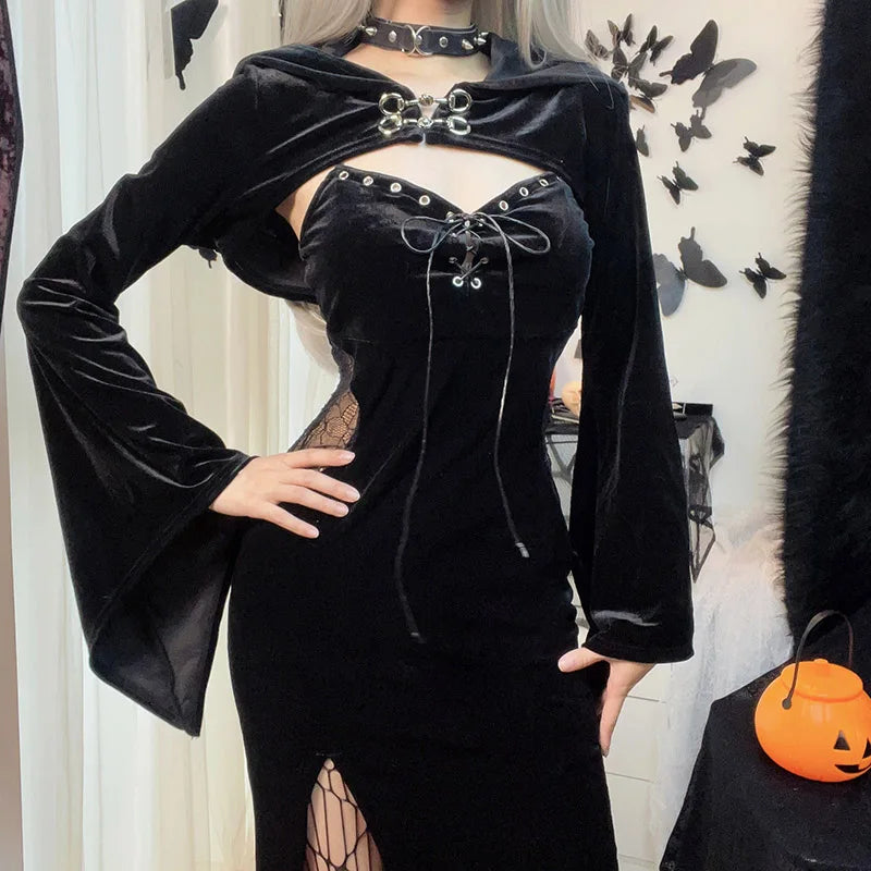 Women's Gothic Dress, Black / L Women's Gothic Dress, Black / L