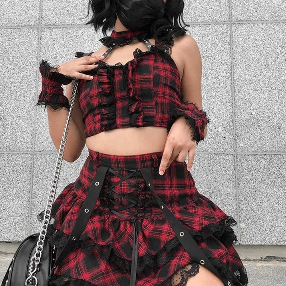 Gothic Plaid Set