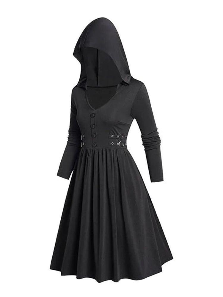 Women's Gothic Hooded Dress