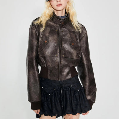 Women's Brown Leather Jacket