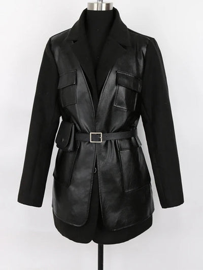 Women's Leather Blazer