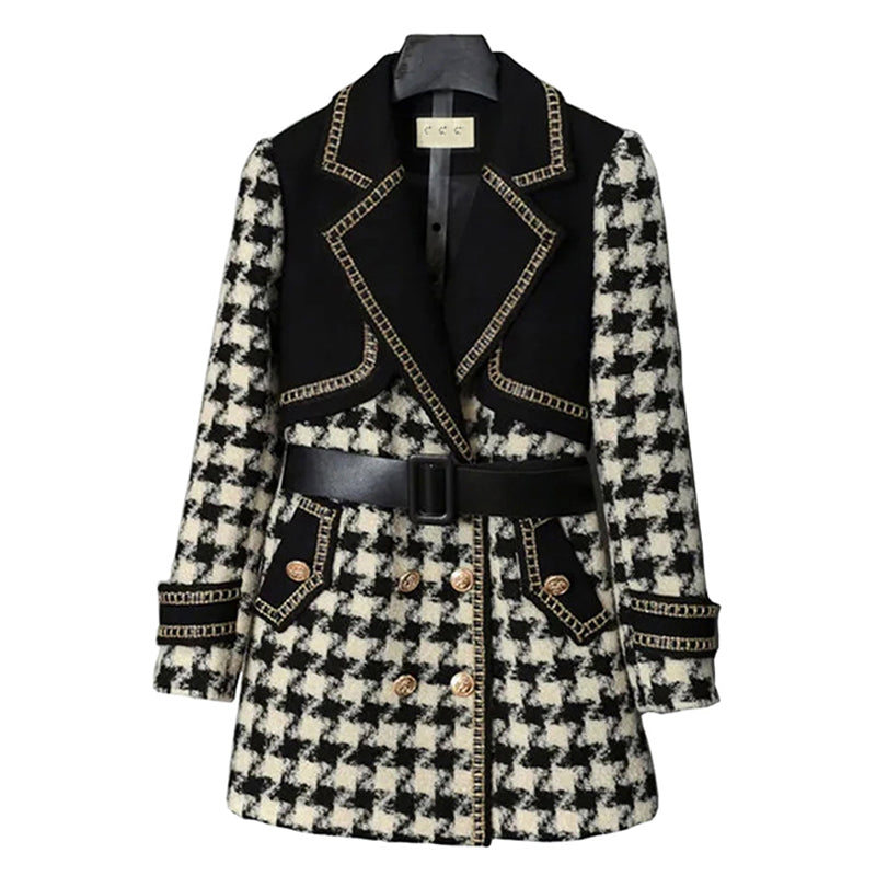 Women's Plaid Trench Coat