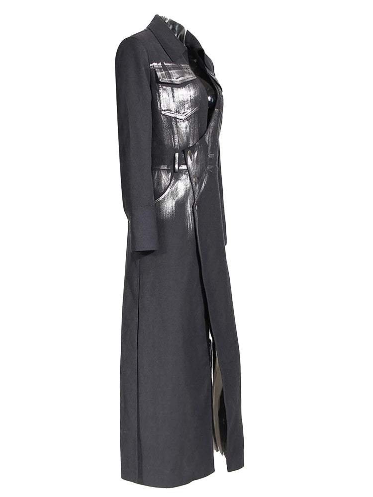 Women's Solid Maxi Blazer