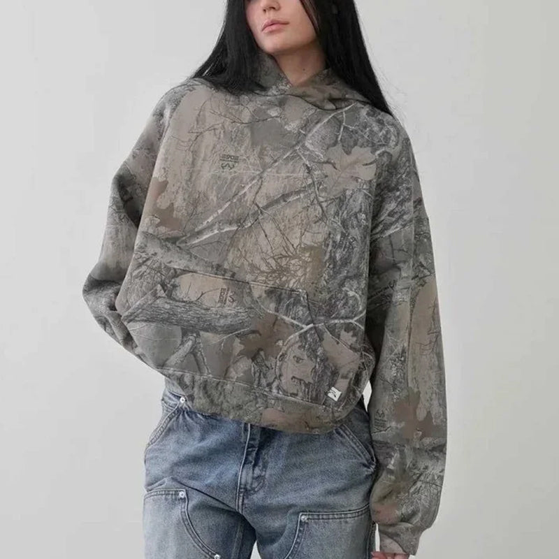 Women's Camouflage Pullover Gray