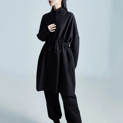 Women's Loose Fit Overcoat Black