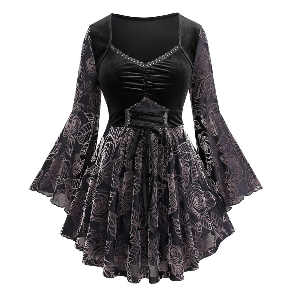 Women's Gothic Blouse Black