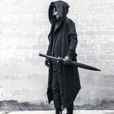 Men's Hooded Cloak Black