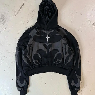 Unisex Gothic Hoodie Black