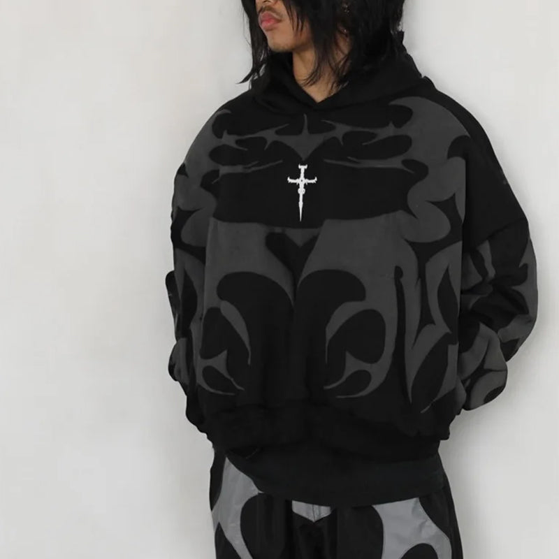 Unisex Gothic Hoodie Black