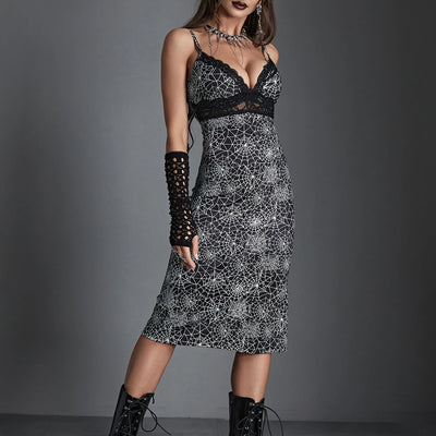 Gothic Spider Web Dress