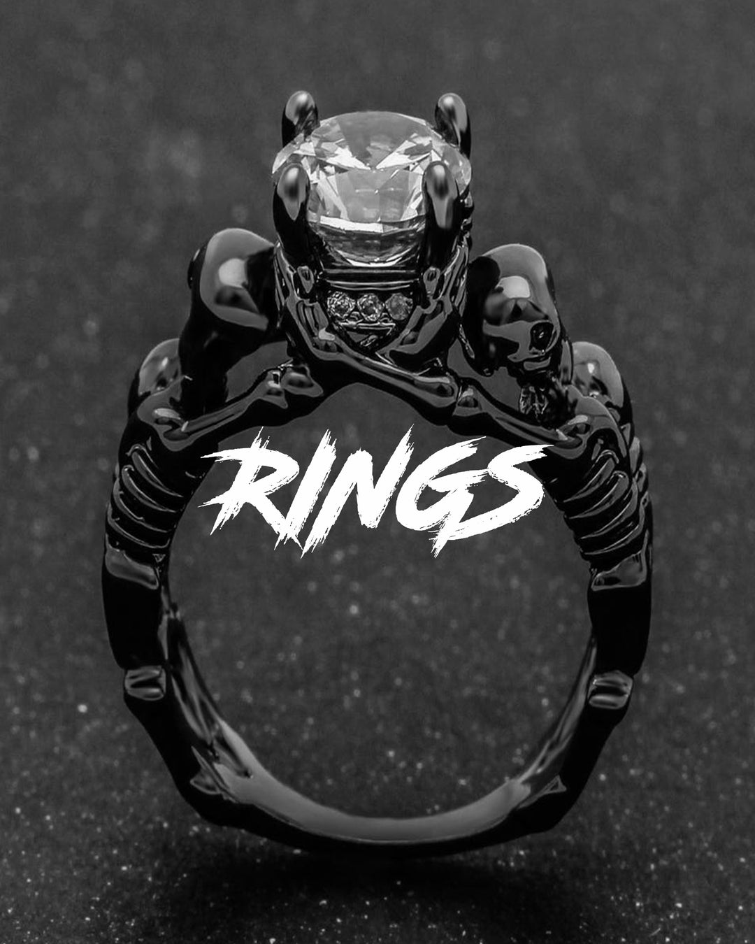 Bague Ouverte Avec Chaîne Réglable Empilable Style Punk Pour Femme Et