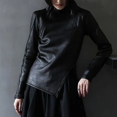 Gothic Leather Pullover