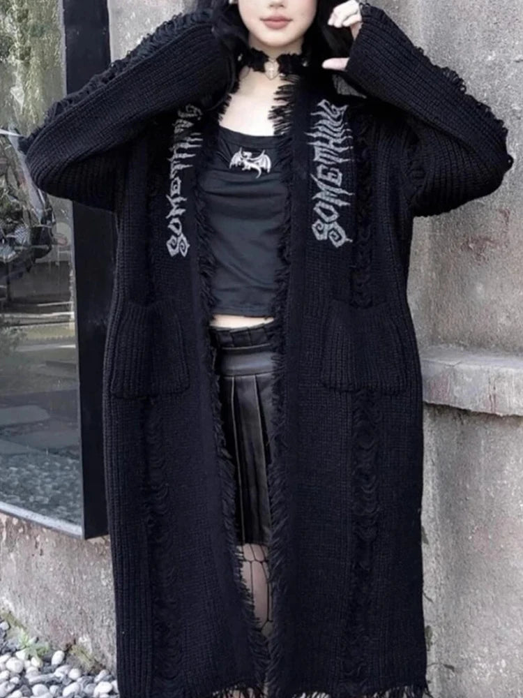 Women's Gothic Knitted Cardigan