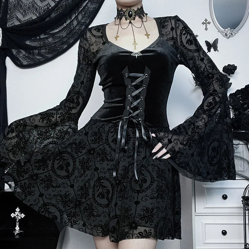 Nocturne Lace Corset Gothic Dress – Goth N' Rock