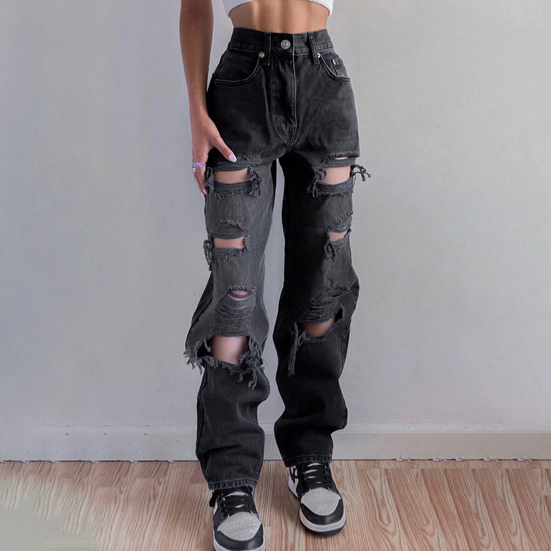 Ripped Goth Rights Ripped Gothic Jeans – Goth N' Rock
