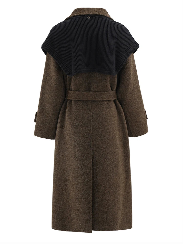 Women's Woolen Coat Brown