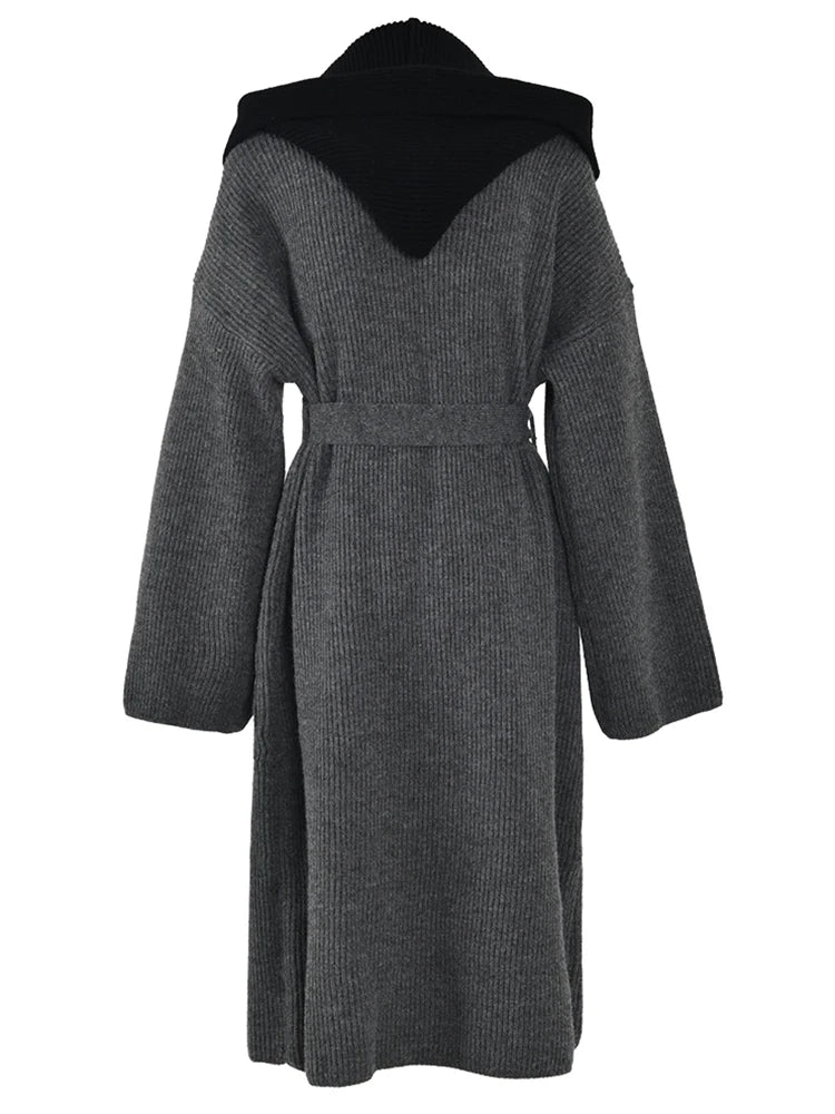 Women's Hooded Cardigan Gray