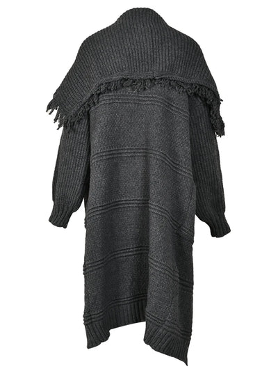 Women's Long Knitted Cardigan Gray