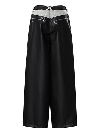 Women's Denim Wide Leg Pants Blue