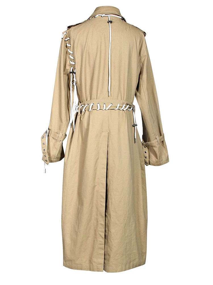 Women's Casual Trench Coat Khaki