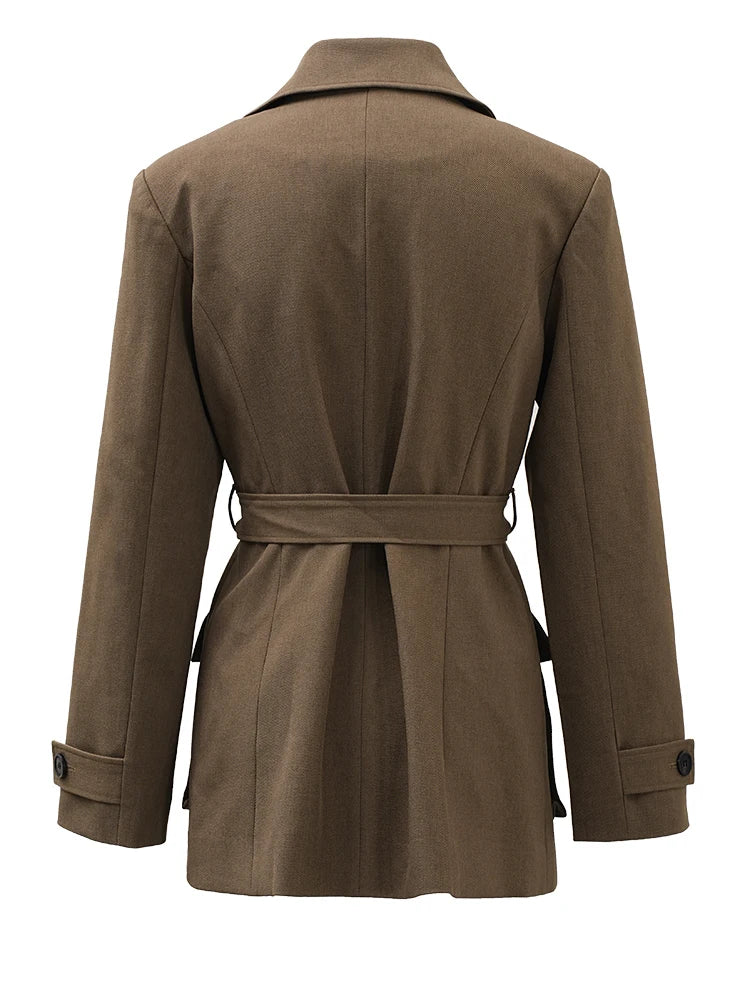 Women's Belted Coat Beige