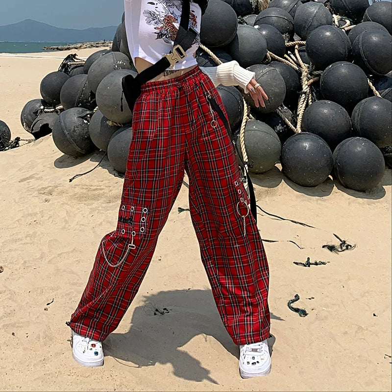 Plaid Cargo Pants