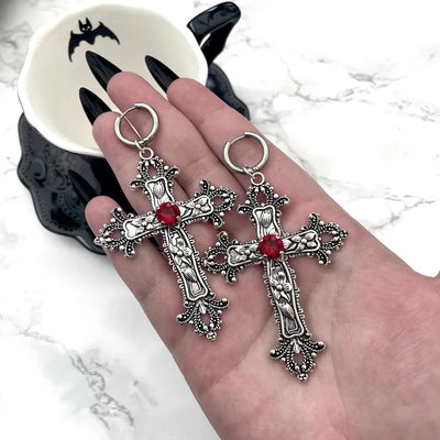 Women's Gothic Cross Earrings