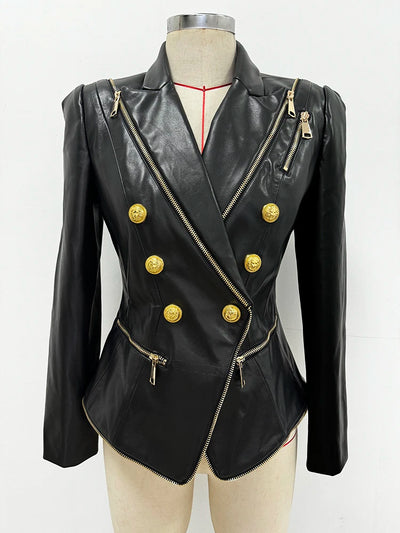 Women's Leather Blazer