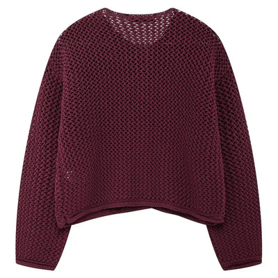 Women's Knitted Cardigan Burgundy