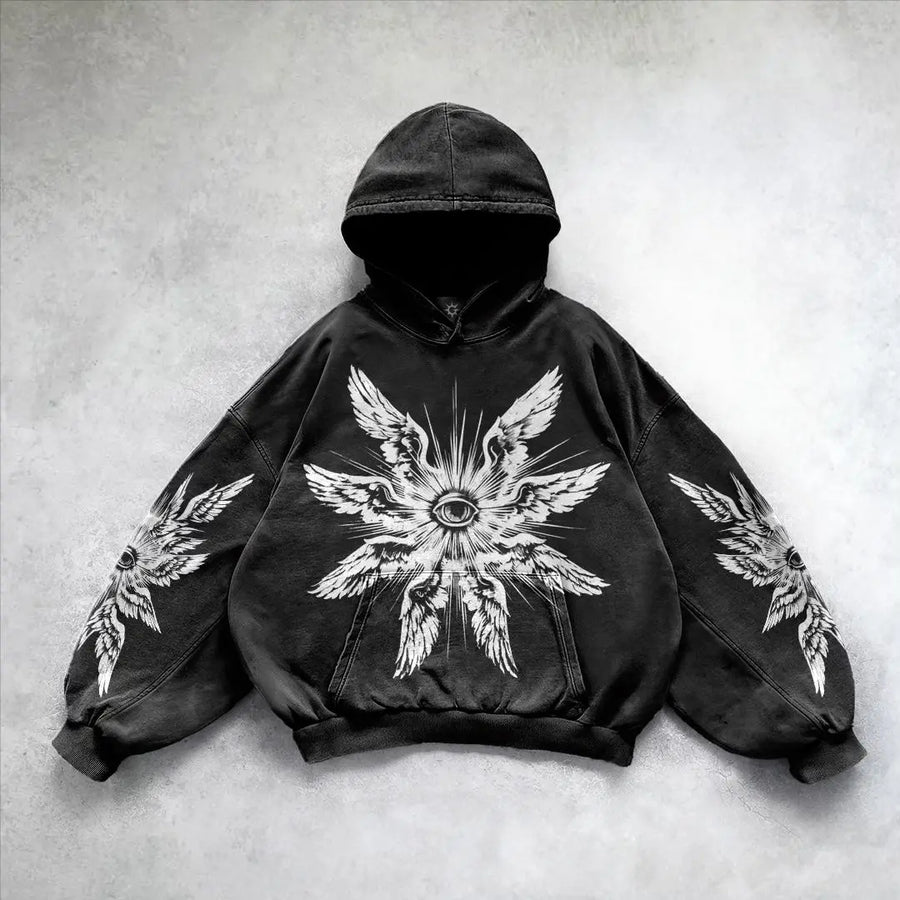 Women's Gothic Oversized Hoodie Black – Goth N' Rock