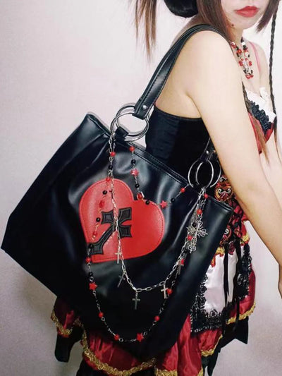 Women's Gothic Leather Bag Black