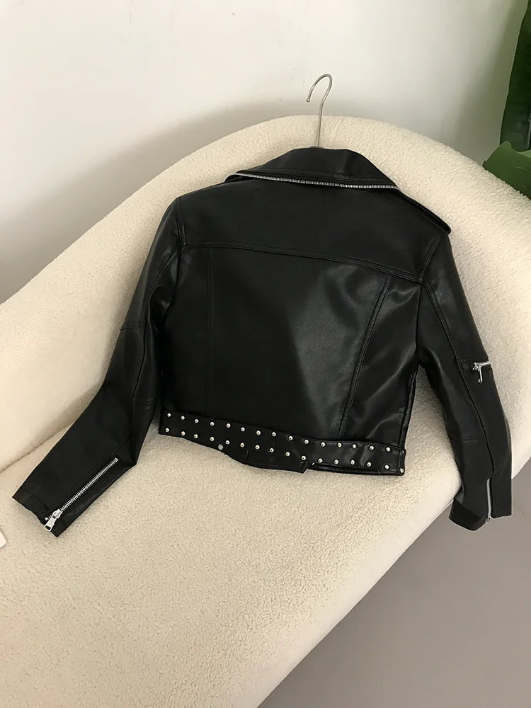 Women's Short Leather Jacket