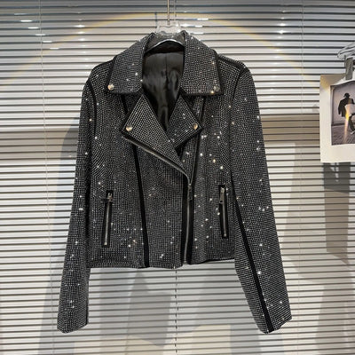 Women's Diamond Leather Jacket