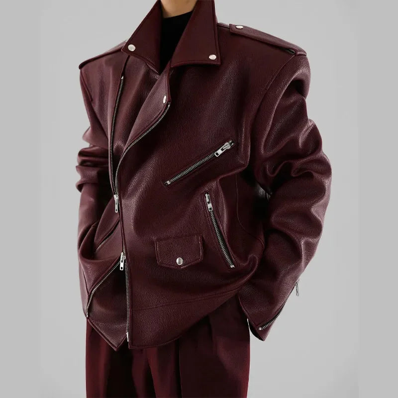 Women's Leather Jacket Burgundy