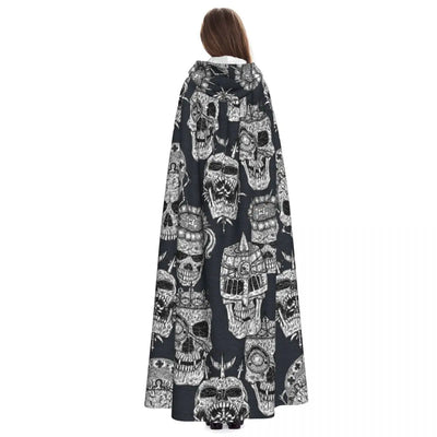 Unisex Skull Cloak Black