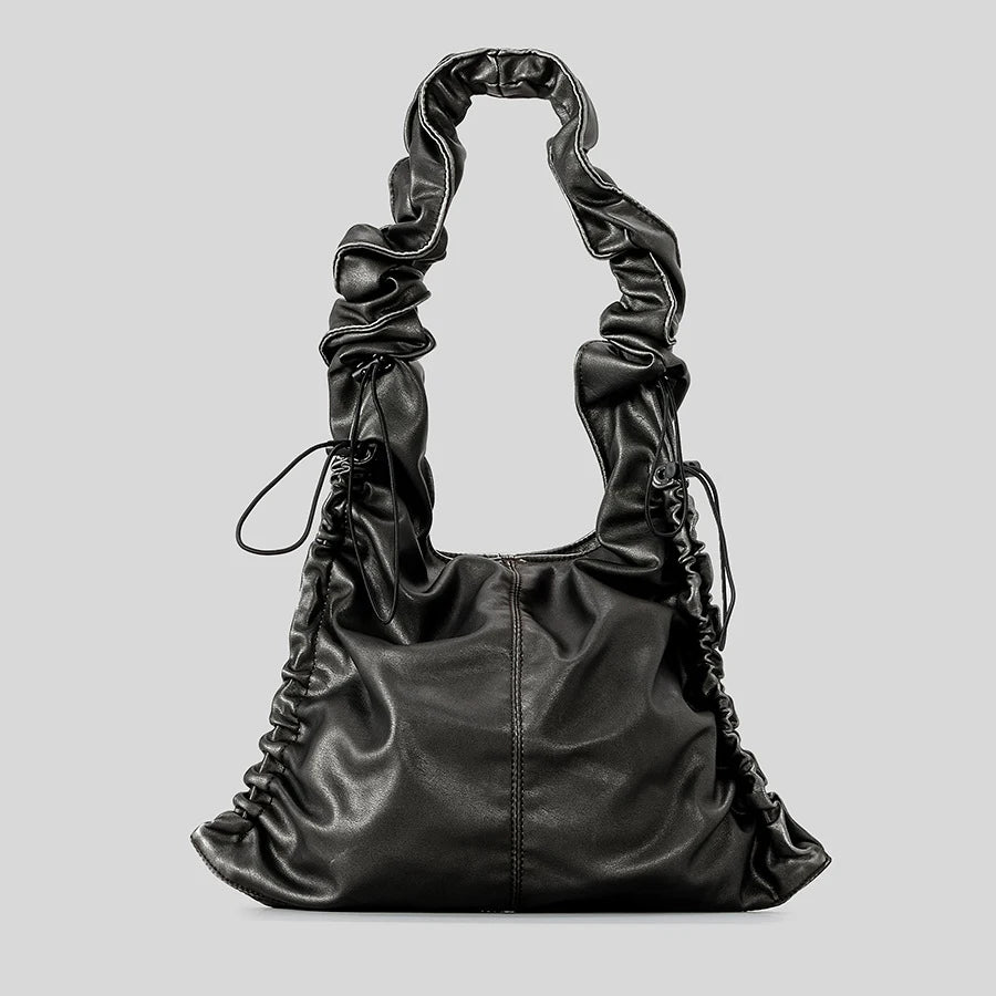 Women's Leather Vintage Bag Black