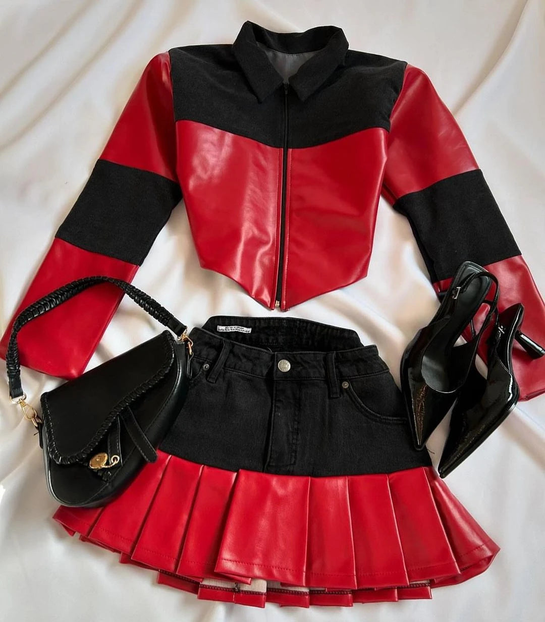 Women's Leather Set Red