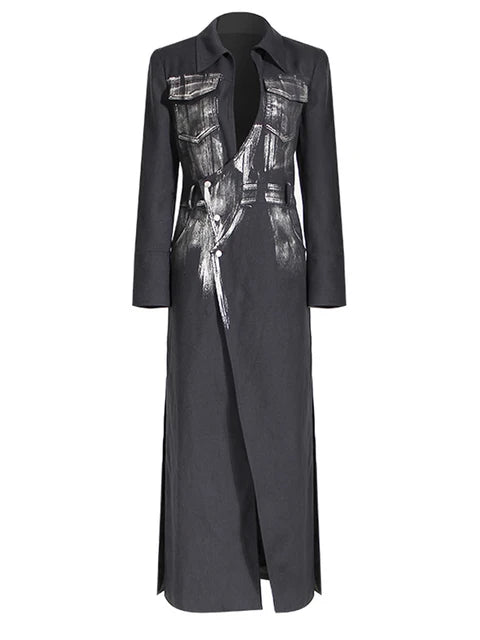 Women's Solid Maxi Blazer