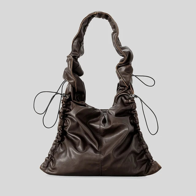 Women's Leather Vintage Bag Black