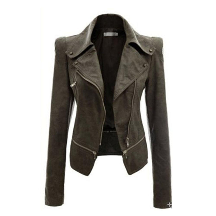 Gothic Leather Jacket Faux Leather Jackets – Goth N' Rock
