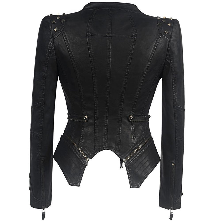Gothic Leather Jacket Stylish Autumn Jacket – Goth N' Rock