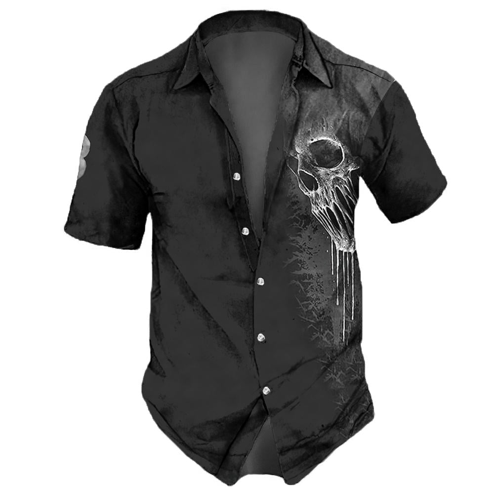 Men's Skull T-Shirt, Black / XL