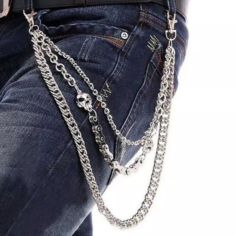 Silver Skull Belt Chain
