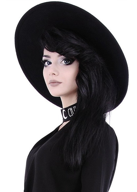 Gothic Wide Brim Witch Hat