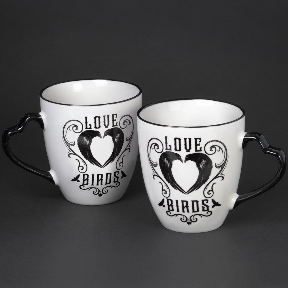 Raven Love Birds Mug Set