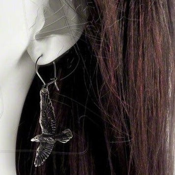 Black Raven Earrings