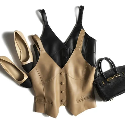 Women's Leather Vest